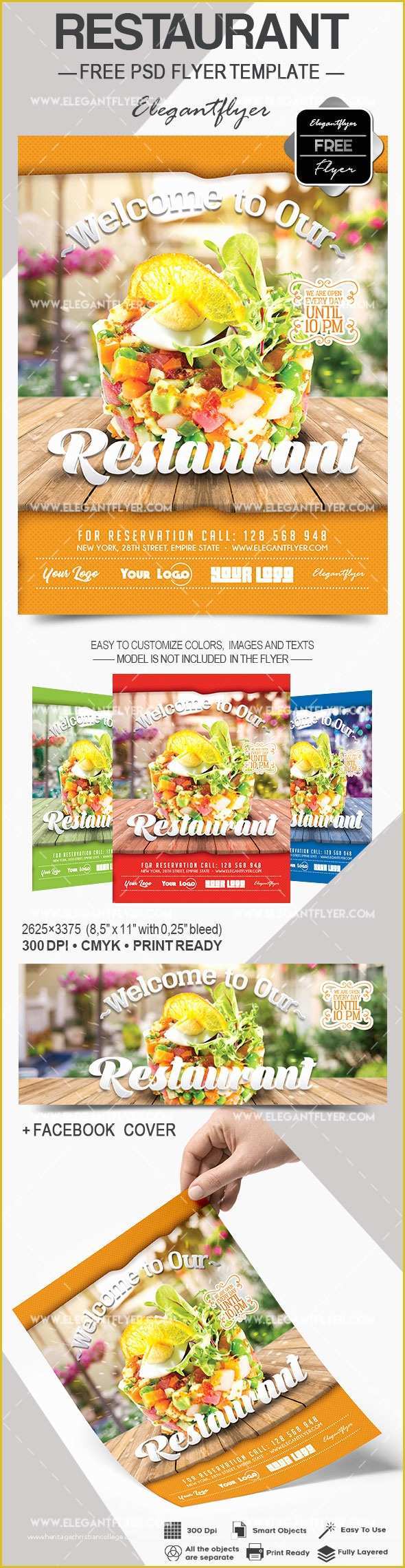 Restaurant Flyers Templates Free Of Free Psd Flyer for Italian Restaurant – by Elegantflyer