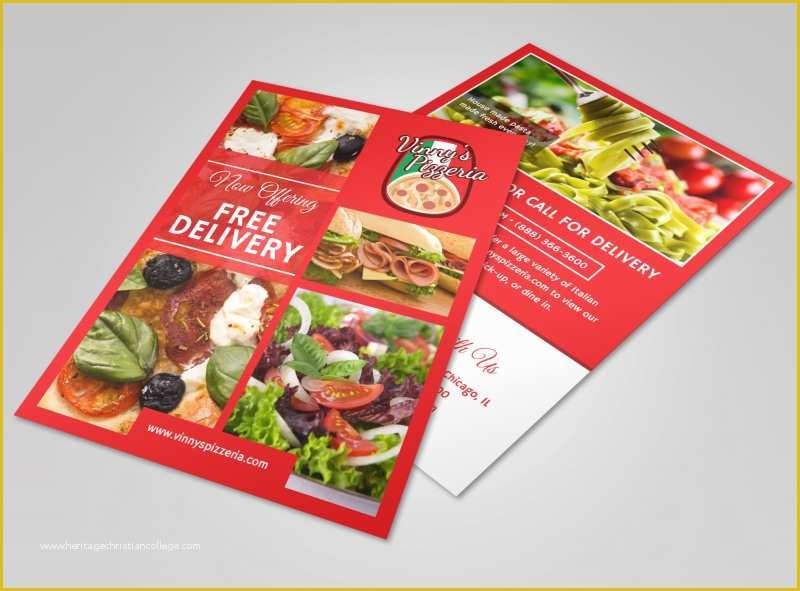 Restaurant Flyers Templates Free Of Pizza Restaurant Delivery Service Flyer Template