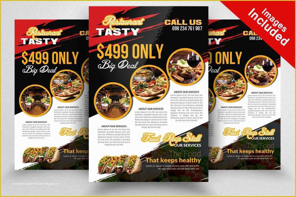 Restaurant Flyers Templates Free Of Restaurant Flyer Template