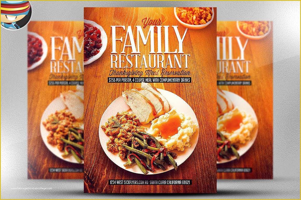 Restaurant Flyers Templates Free Of Thanksgiving Restaurant Template Flyer Templates