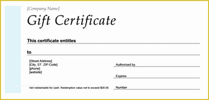 Restaurant Gift Certificate Template Free Download Of 31 Free Blank Certificate Templates Microsoft Fice