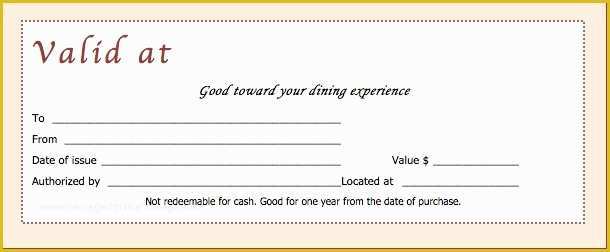 Restaurant Gift Certificate Template Free Download Of Download Restaurant Gift Certificate Templates Wikidownload