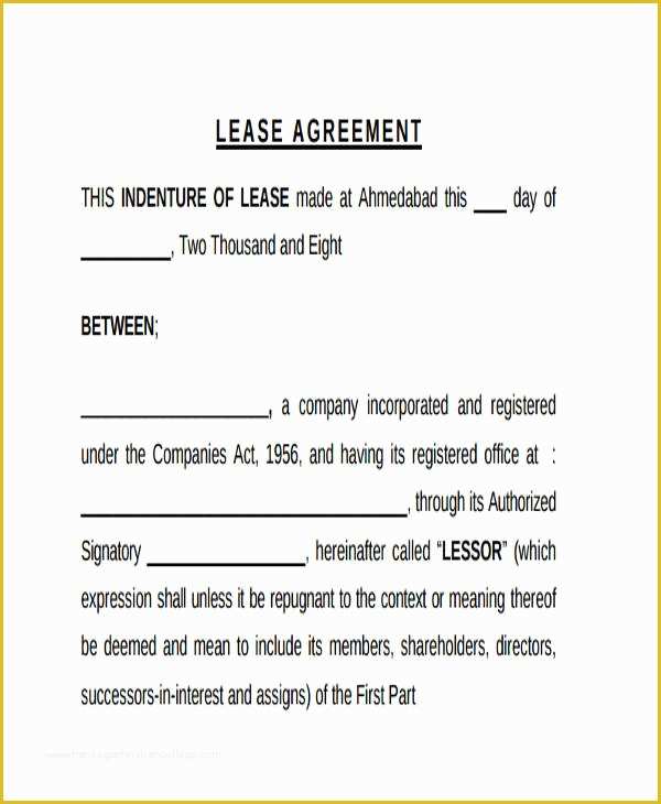 Restaurant Lease Agreement Template Free Of 40 Sample Lease Agreement forms