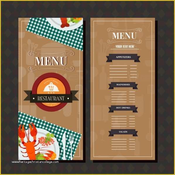 Restaurant Menu Design Templates Free Download Of Blank Menu Template Design Free Vector 18 189