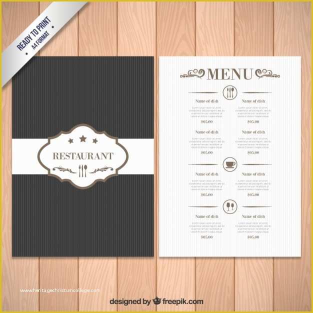 Restaurant Menu Design Templates Free Download Of Elegant Menu Template Vector