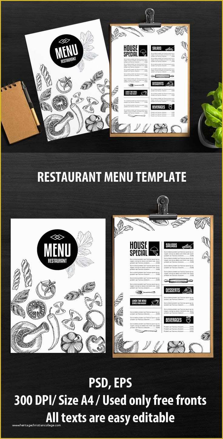 Restaurant Menu Design Templates Free Of 25 Best Ideas About Menu Templates On Pinterest