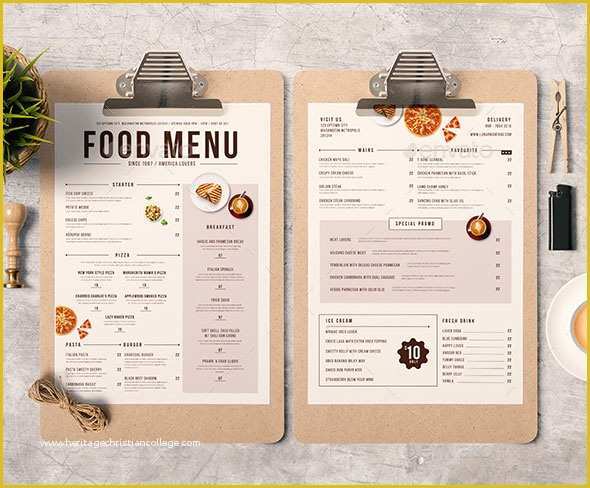 Restaurant Menu Design Templates Free Of 25 Best Restaurant & Bar Menu Template Designs