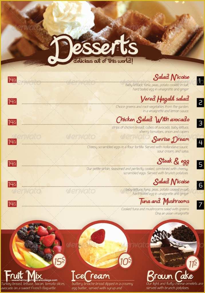 Restaurant Menu Design Templates Free Of Restaurant Menu Template