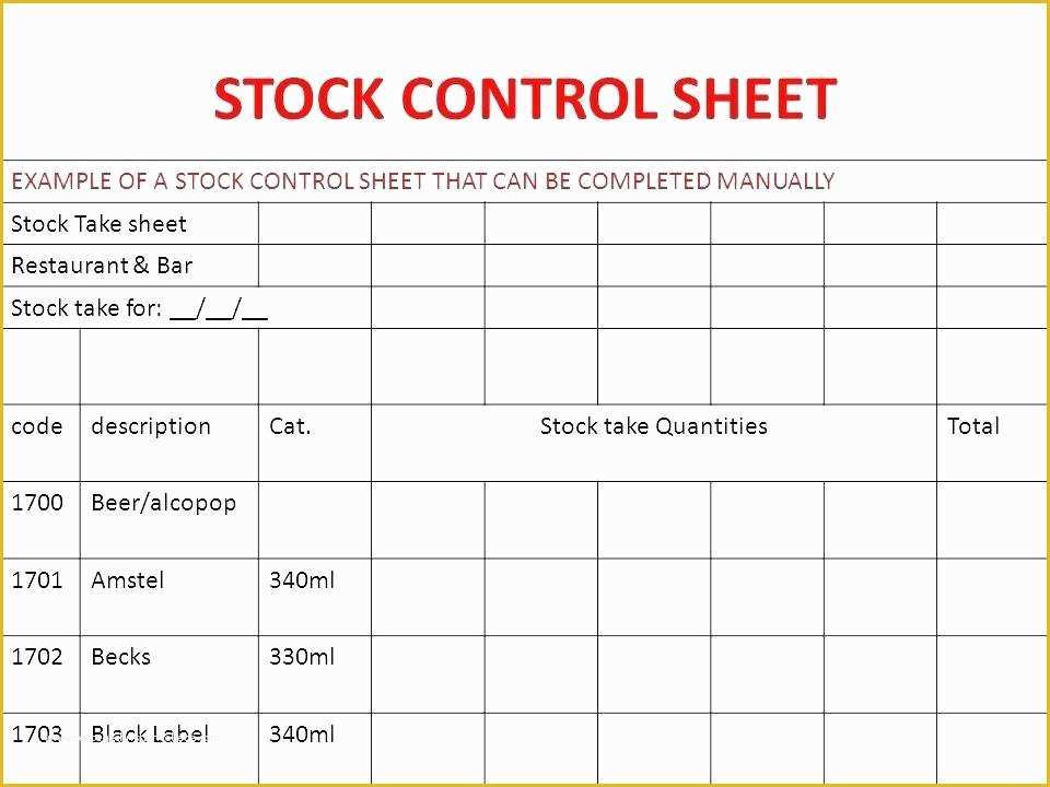 Restaurant Operations Manual Template Free Of Stocktake Spreadsheet Example Puters In the Kitchen and