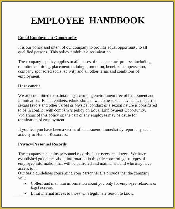 Restaurant Policy and Procedure Manual Template Free Of Policy Manual Template Hr Policy Manual Example