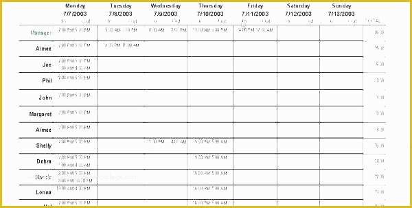 Restaurant Work Schedule Template Free Of Blank Employee Schedule Template – Takesdesign