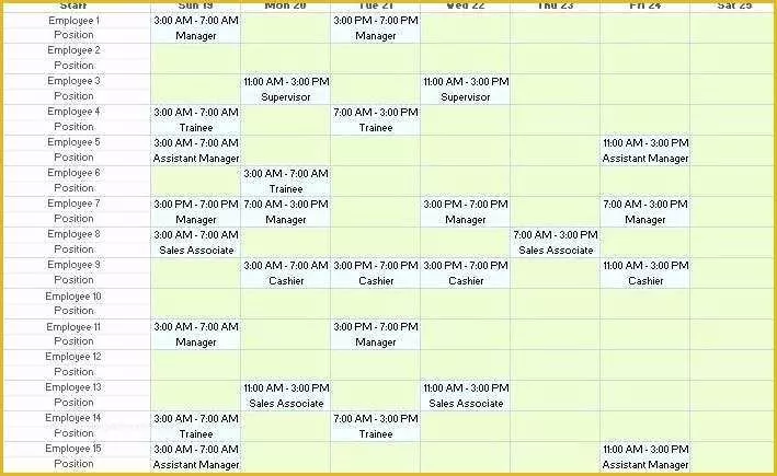 Restaurant Work Schedule Template Free Of Employee Scheduling Excel Employee Scheduling Spreadsheet