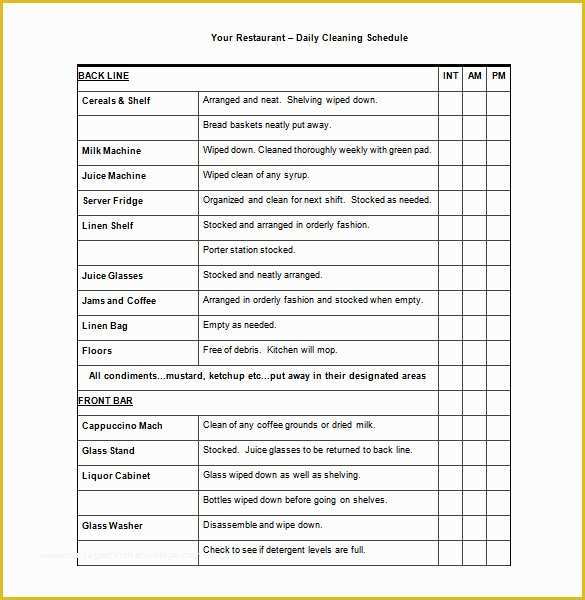 43 Restaurant Work Schedule Template Free