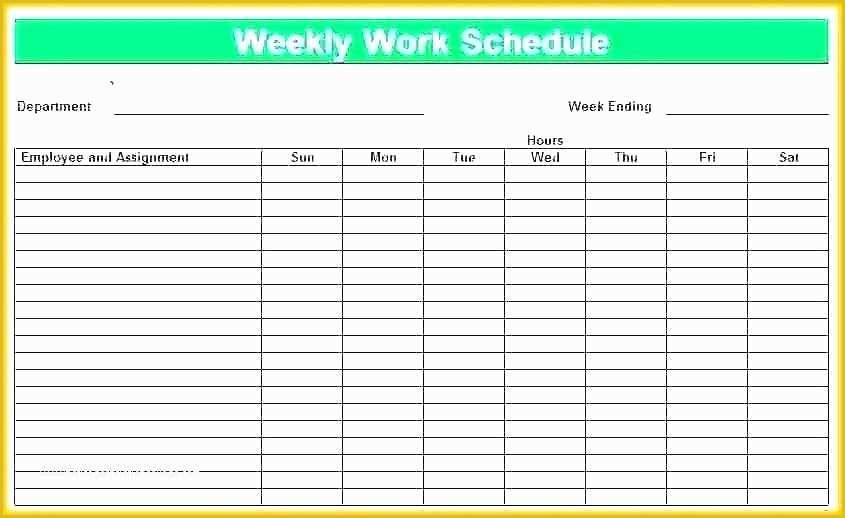 Restaurant Work Schedule Template Free Of Restaurant Schedule Template E Weekly Es for Word Employee