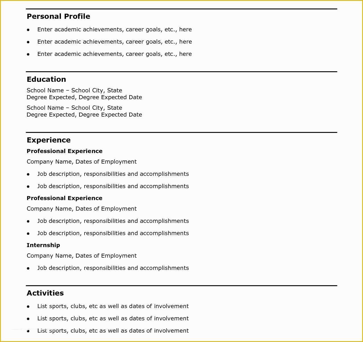 Resume Builder Template Free Microsoft Word Of Free Cv Builder Microsoft Word