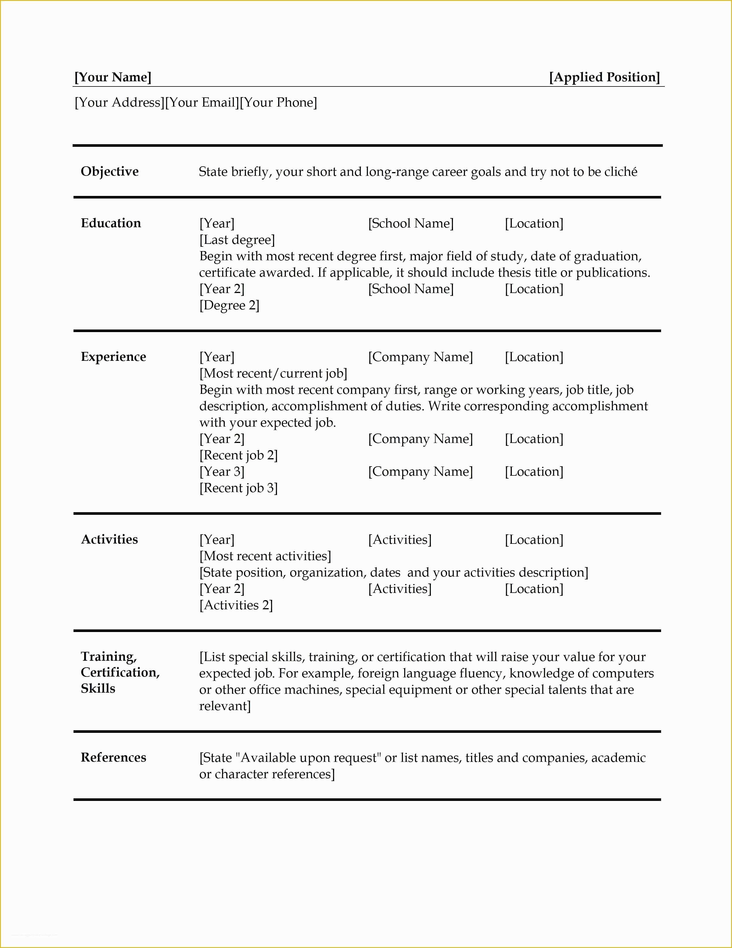 Resume Builder Template Free Microsoft Word Of Resume Template Free Resume Builder Microsoft Word