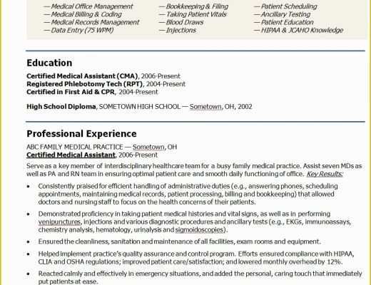 Resume Free Template 2017 Of Sample Resume for Medical assistant 2017