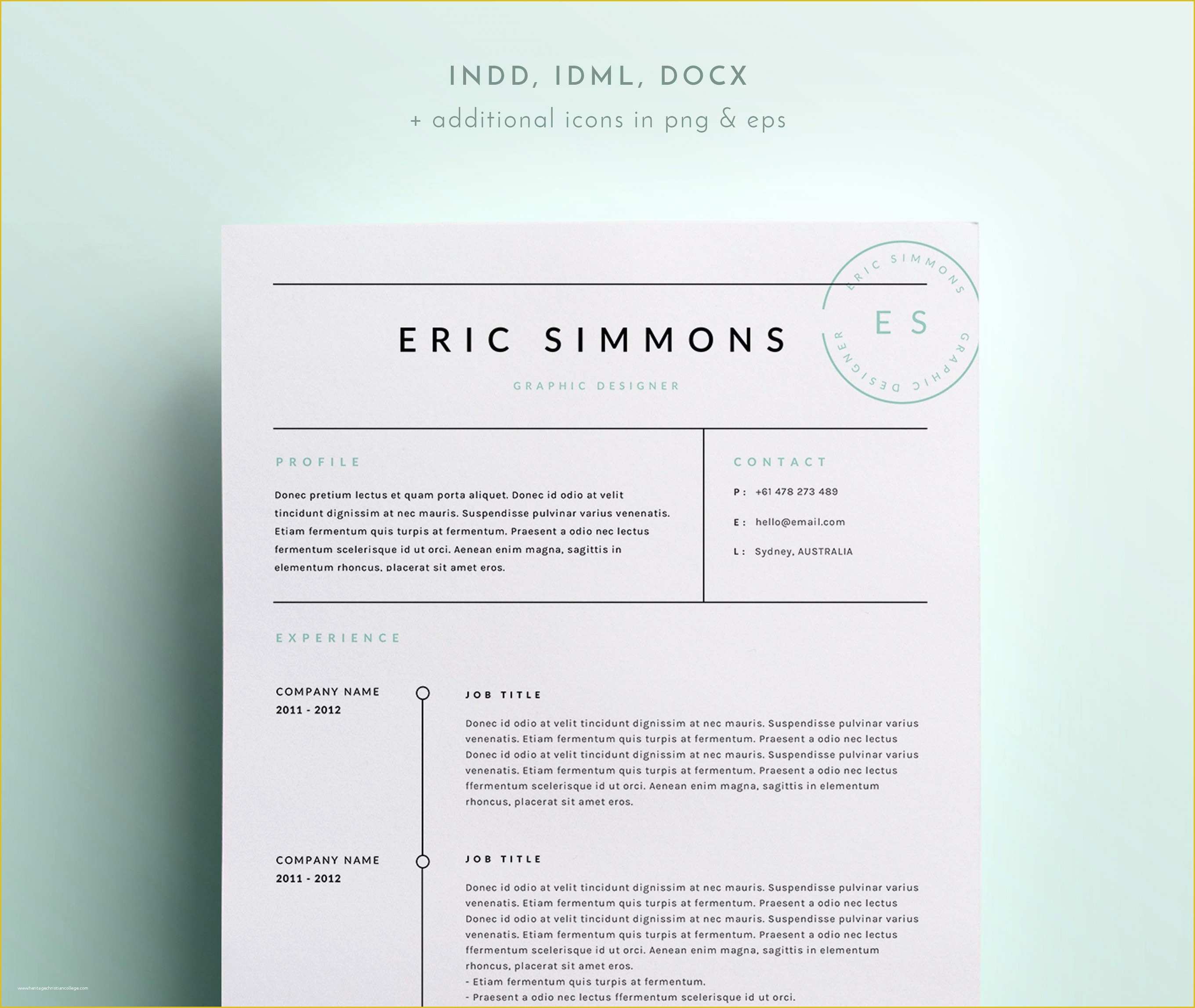 Resume Indesign Template Free Download Of Fresh Creative Resume Template Indesign Resume Ideas