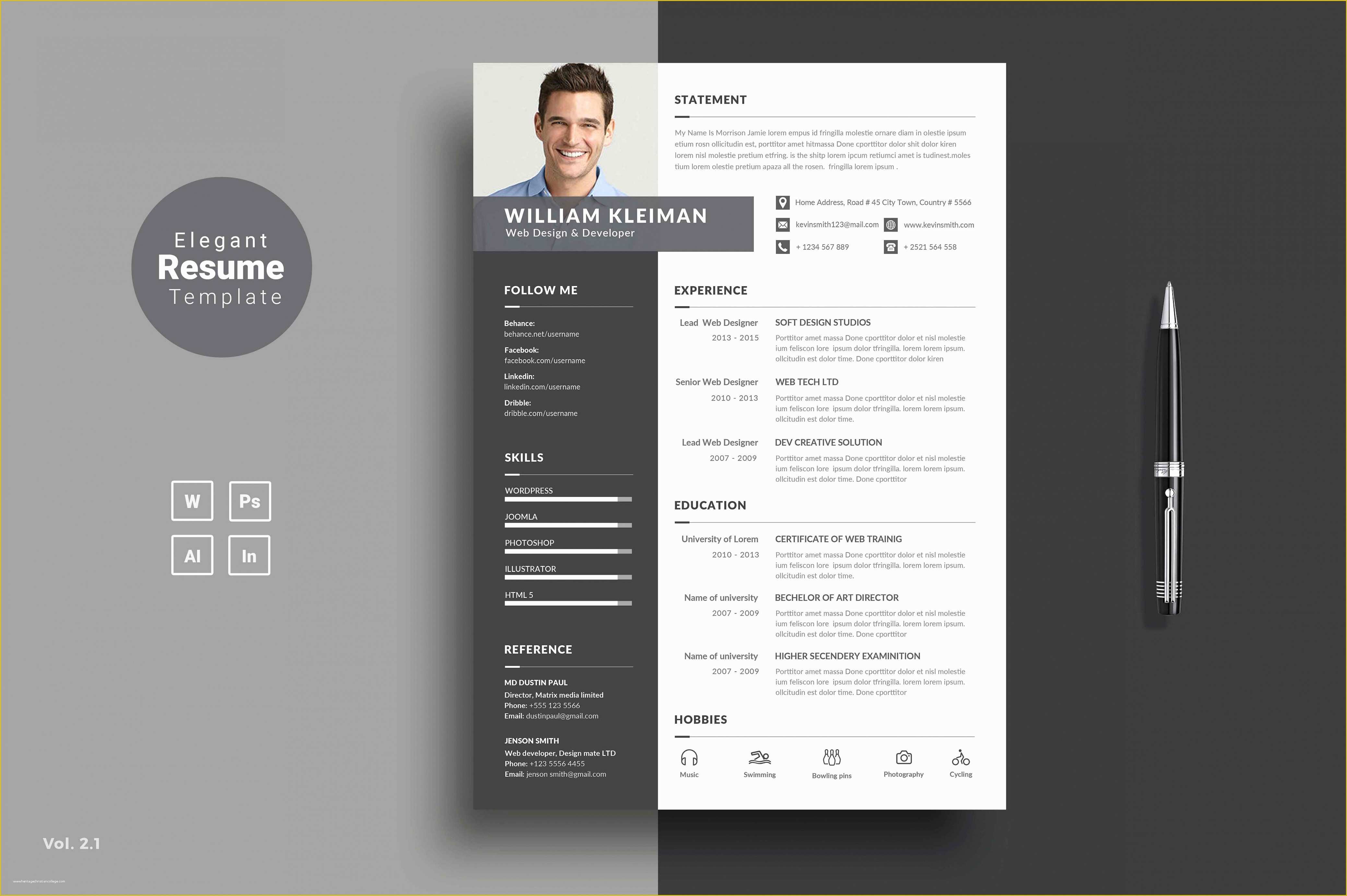 Resume Indesign Template Free Download Of Resume and Template Outstanding Adobe Indesign Resume