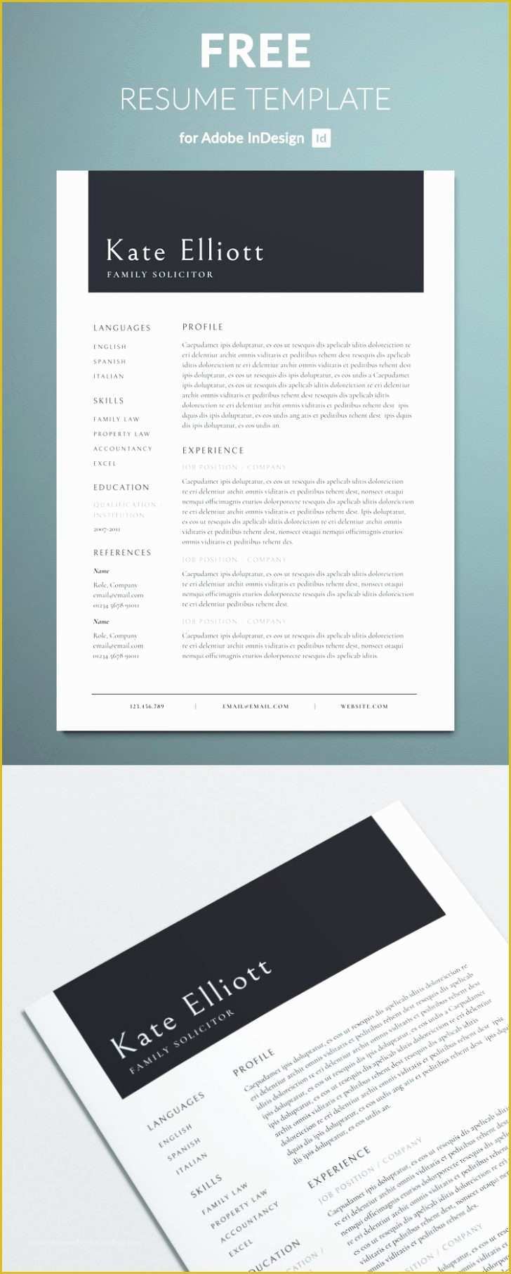 Resume Indesign Template Free Download Of Resume Template Resume Indesign Template Free Download