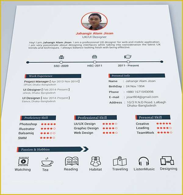 Resume Portfolio Template Free Of 10 Best Free Resume Cv Design Templates In Ai & Mockup