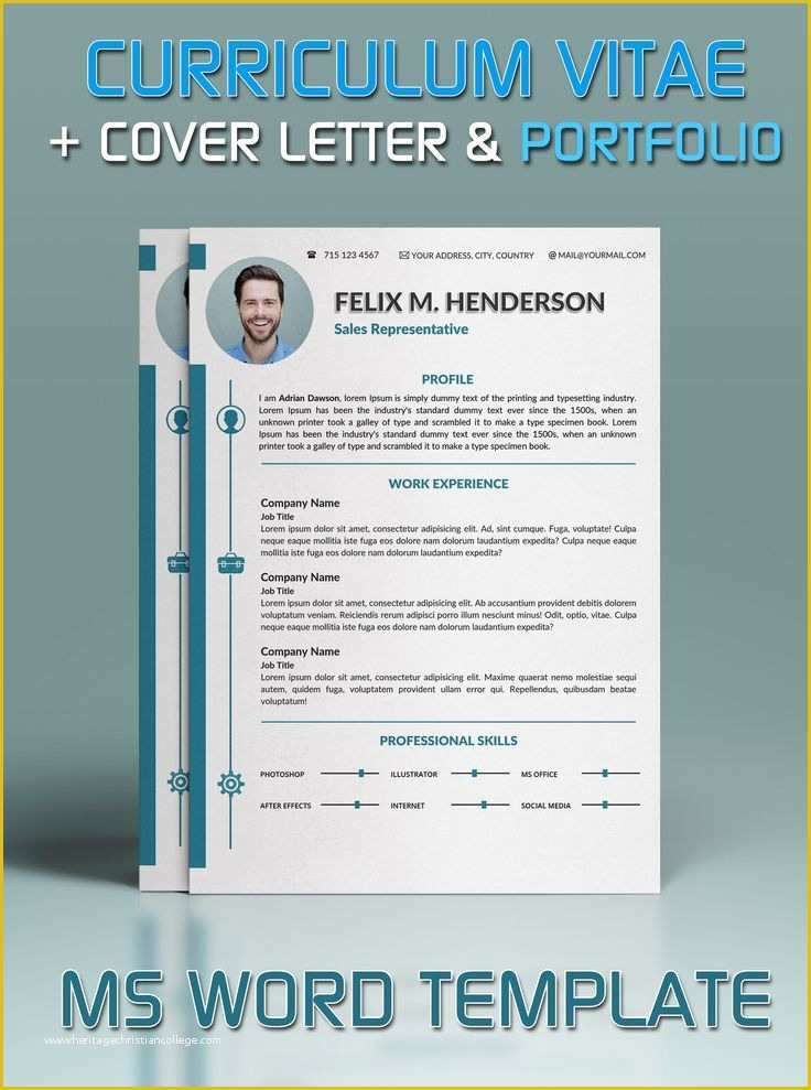 Resume Portfolio Template Free Of Resume Template In Microsoft Word Cover Letter and