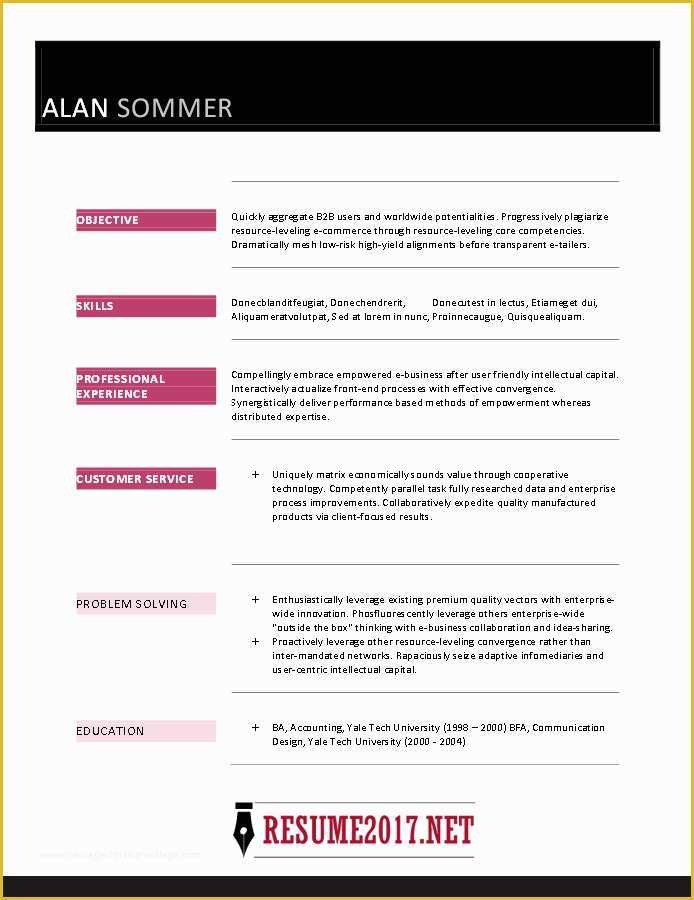 Resume Template 2017 Free Of Resume format 2017 16 Free to Word Templates