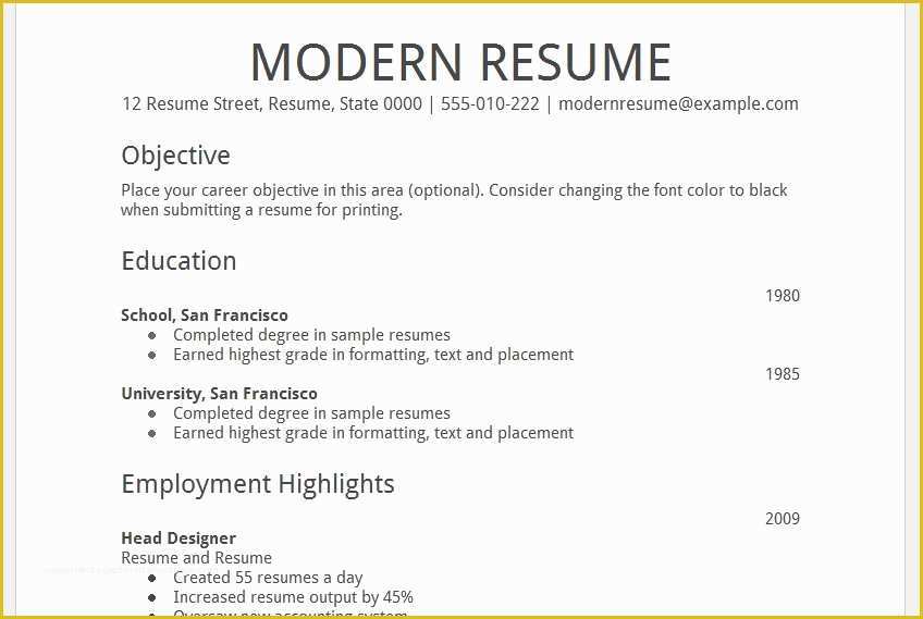 Resume Template for Google Docs Free Of Example Resume Resume Templates Google