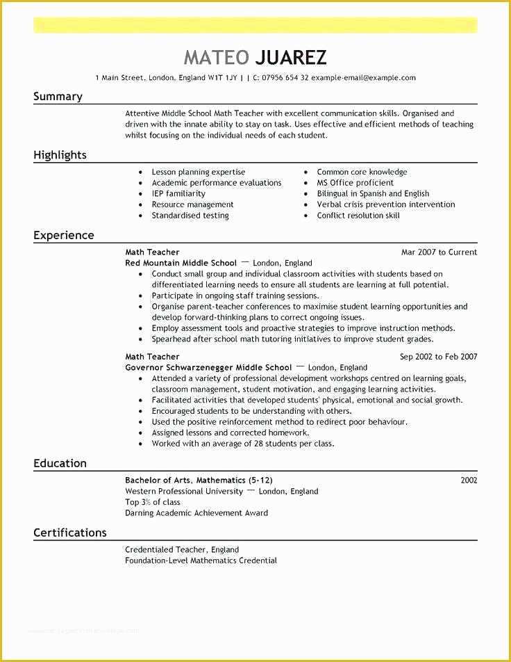 Resume Template for Google Docs Free Of High School Resume Template Google Docs New Free Resume