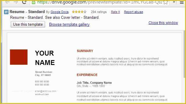 Resume Template for Google Docs Free Of Use Google Docs Resume Templates for A Free Good Looking