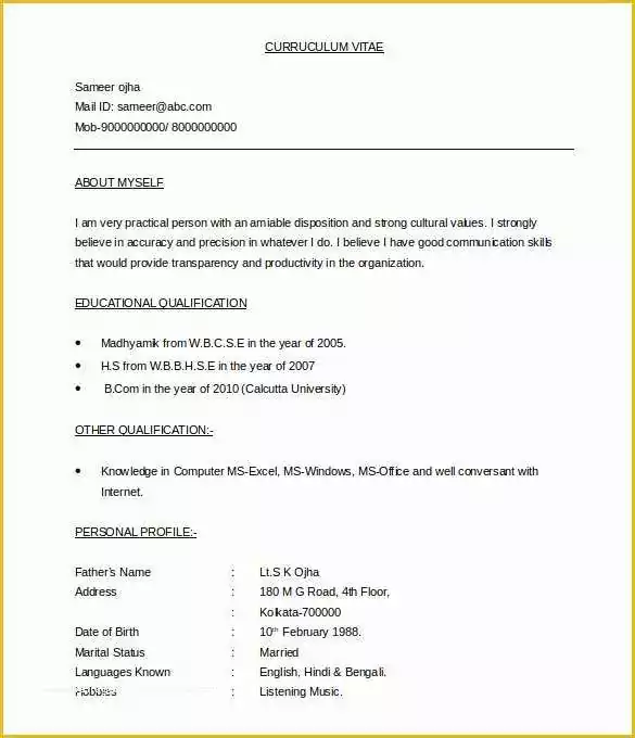 Resume Template Free Download Doc Of 37 Bpo Resume Templates Pdf Doc