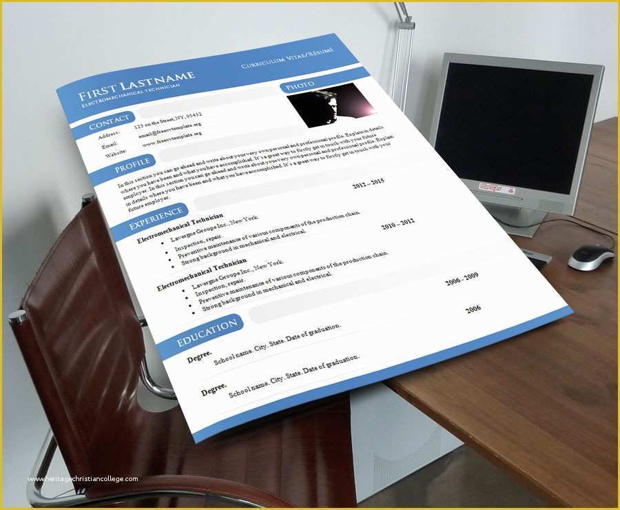 Resume Template Free Download Doc Of Curriculum Vitae Résumé Template In Doc format 897 – 903