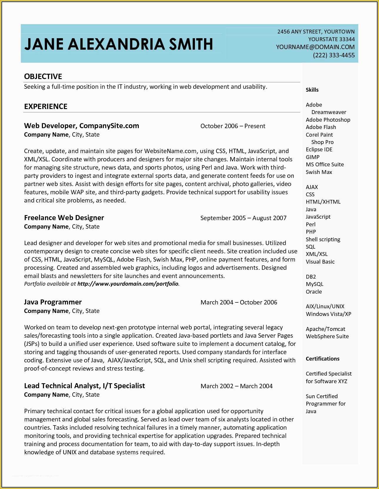 Resume Template Free Download Doc Of Resume Sample Free Download Doc Resume Resume Examples