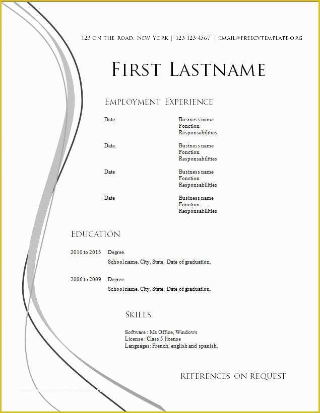Resume Template Word Free Download Of 4219 Best Images About Job Resume format On Pinterest