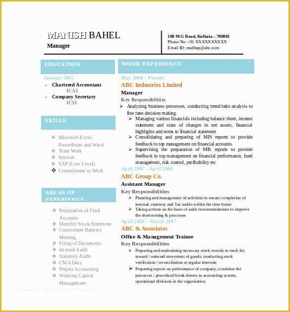 Resume Template Word Free Download Of Best Resume formats – 40 Free Samples Examples format