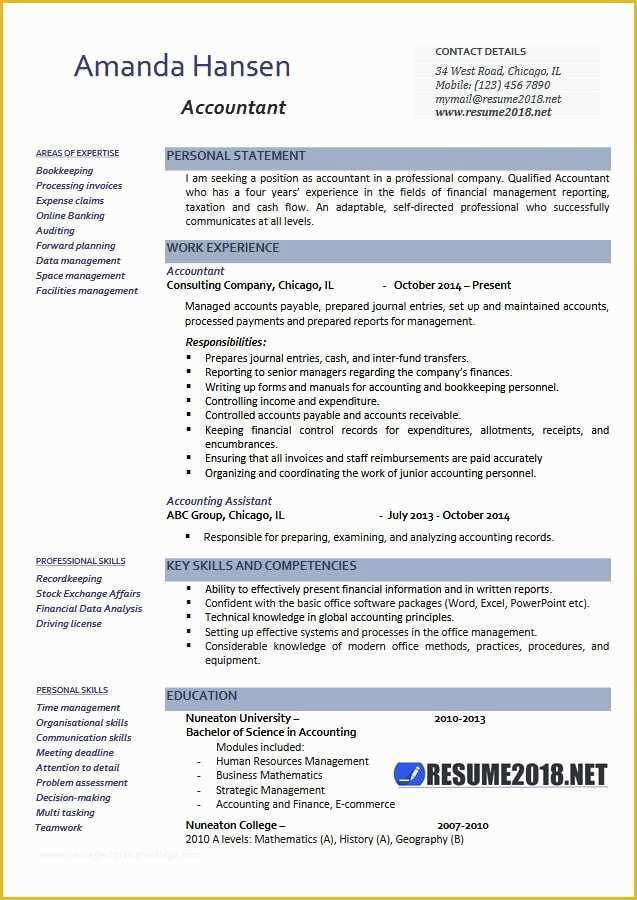 Resume Templates 2018 Free Of Accountant Resume Examples 2018 Resume 2018