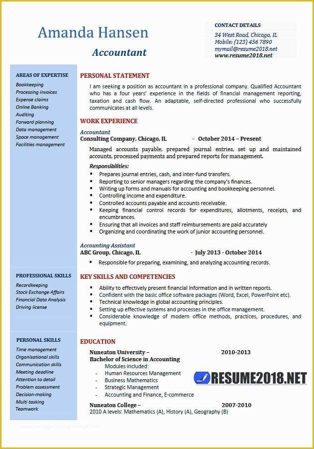 Resume Templates 2018 Free Of Accountant Resume Examples 2018 Resume 2018