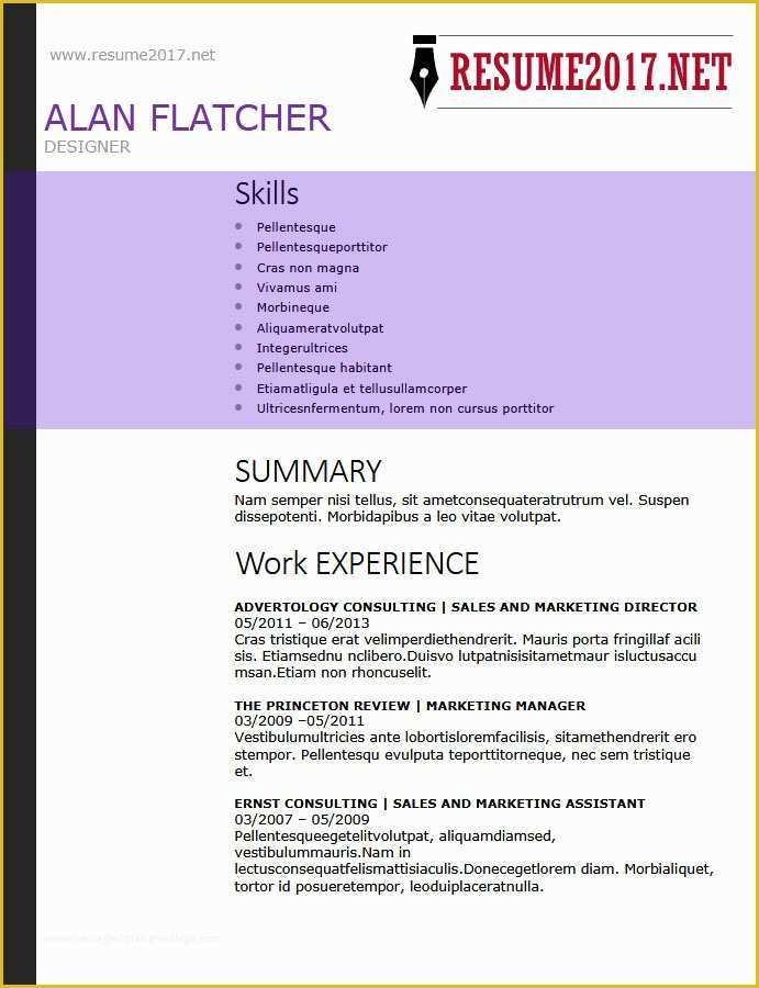 Resume Templates 2018 Free Of Resume format 2018 16 Latest Templates In Word