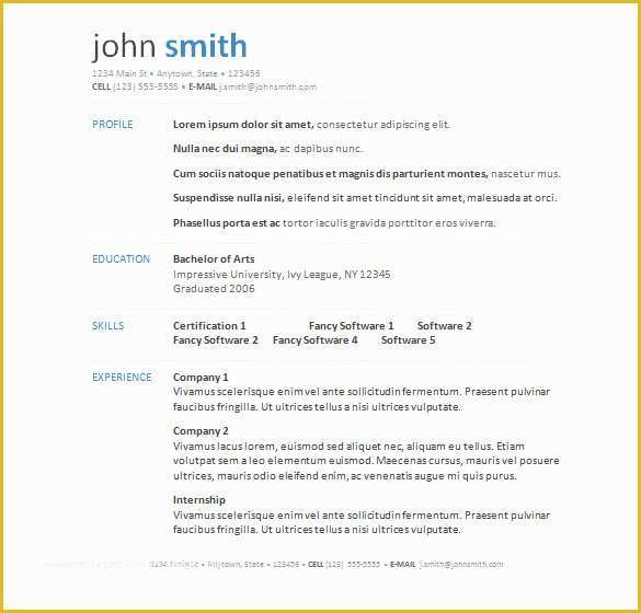 Resume Templates Free Download for Microsoft Word Of 34 Microsoft Resume Templates Doc Pdf