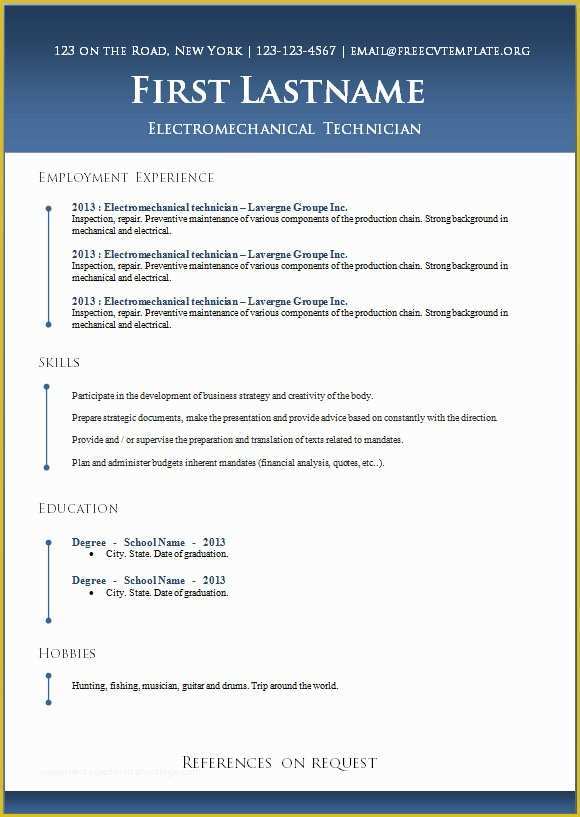 Resume Templates Free Download for Microsoft Word Of 50 Free Microsoft Word Resume Templates for Download