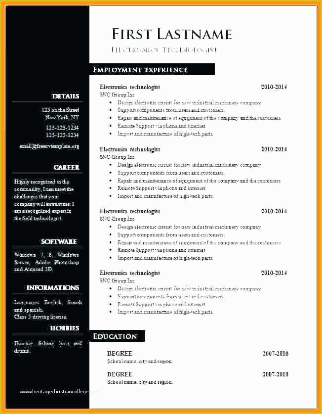 Resume Templates Free Download Word 2007 Of Microsoft Word Template Resume Lovely Professional Job