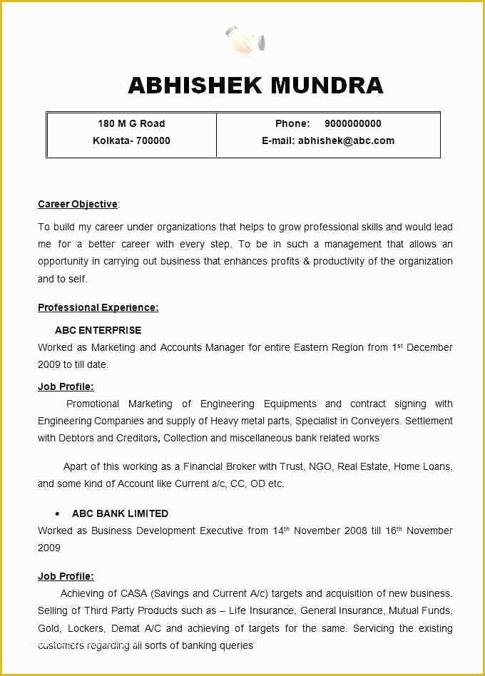 Resume Templates Free Download Word 2007 Of Resume Template Word 2007