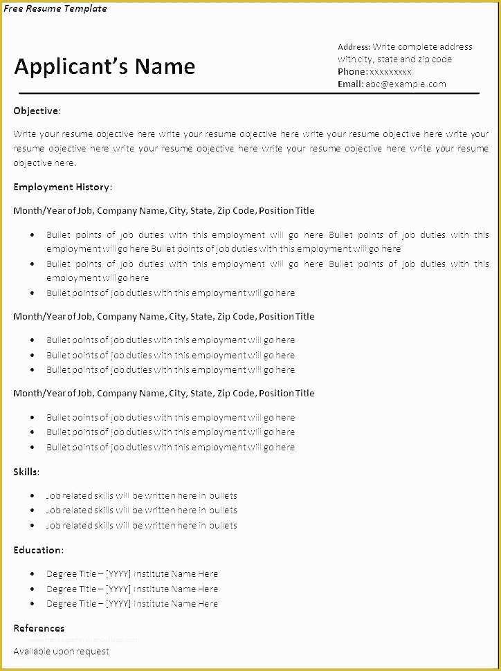 49 Resume Templates Microsoft Word 2010 Free Download 
