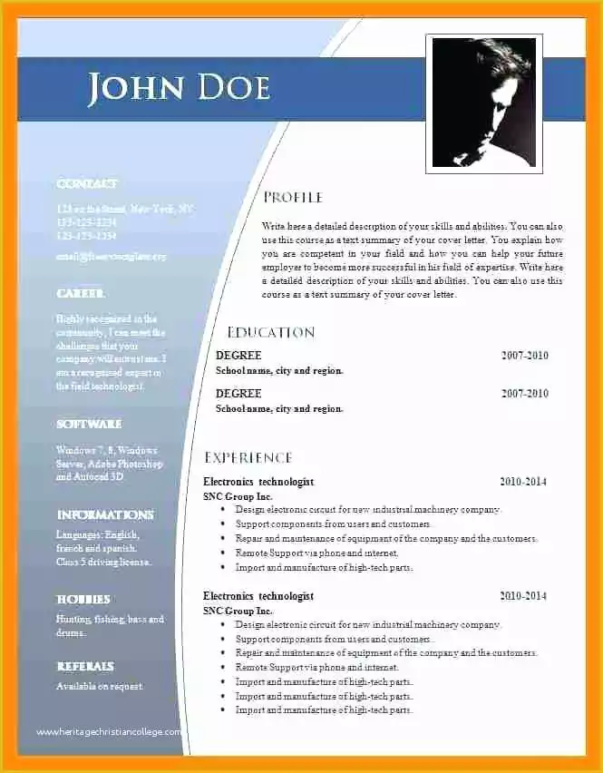 Resume Templates Microsoft Word 2010 Free Download Of Microsoft Word Resume Templates 2010 – Nouthemes