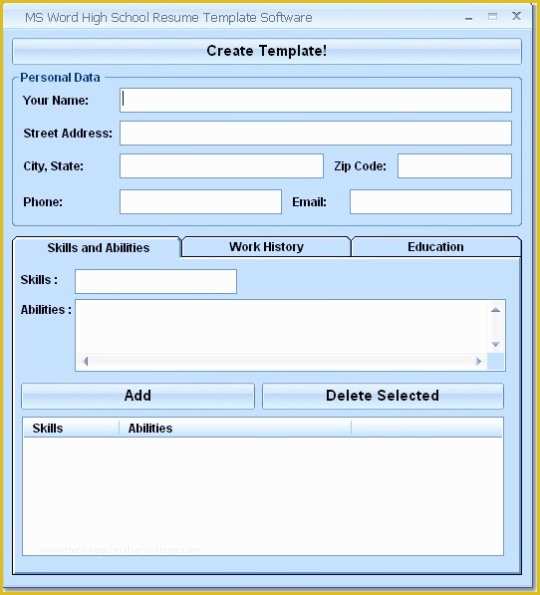 Resume Templates Microsoft Word 2010 Free Download Of Ms Word High School Resume Template software Free