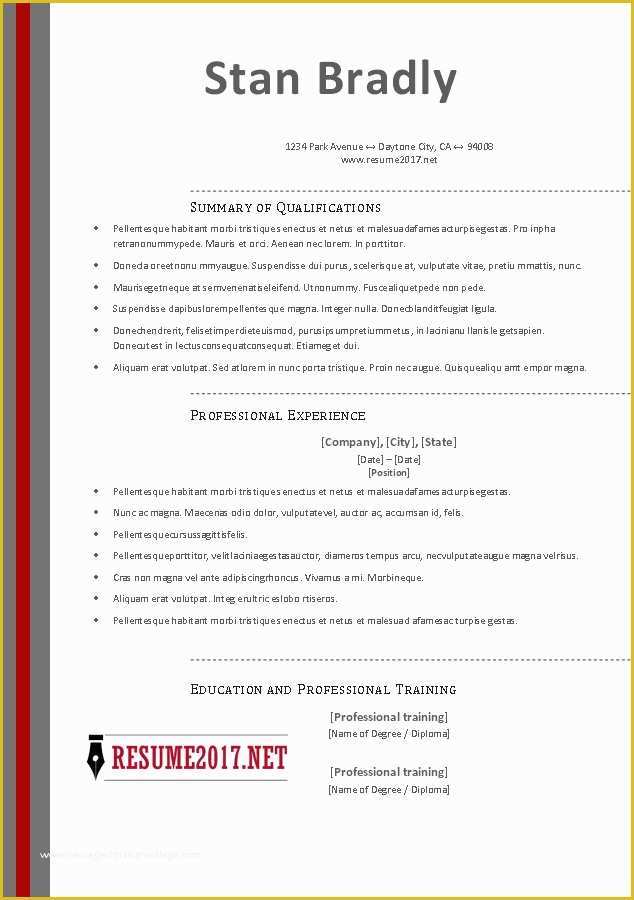 Resume Templates Word Free Download 2017 Of Free Resume Templates 2017