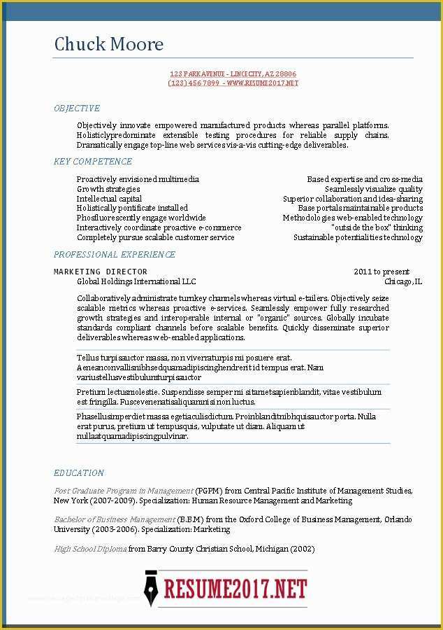 Resume Templates Word Free Download 2017 Of Resume format 2017 16 Free to Word Templates