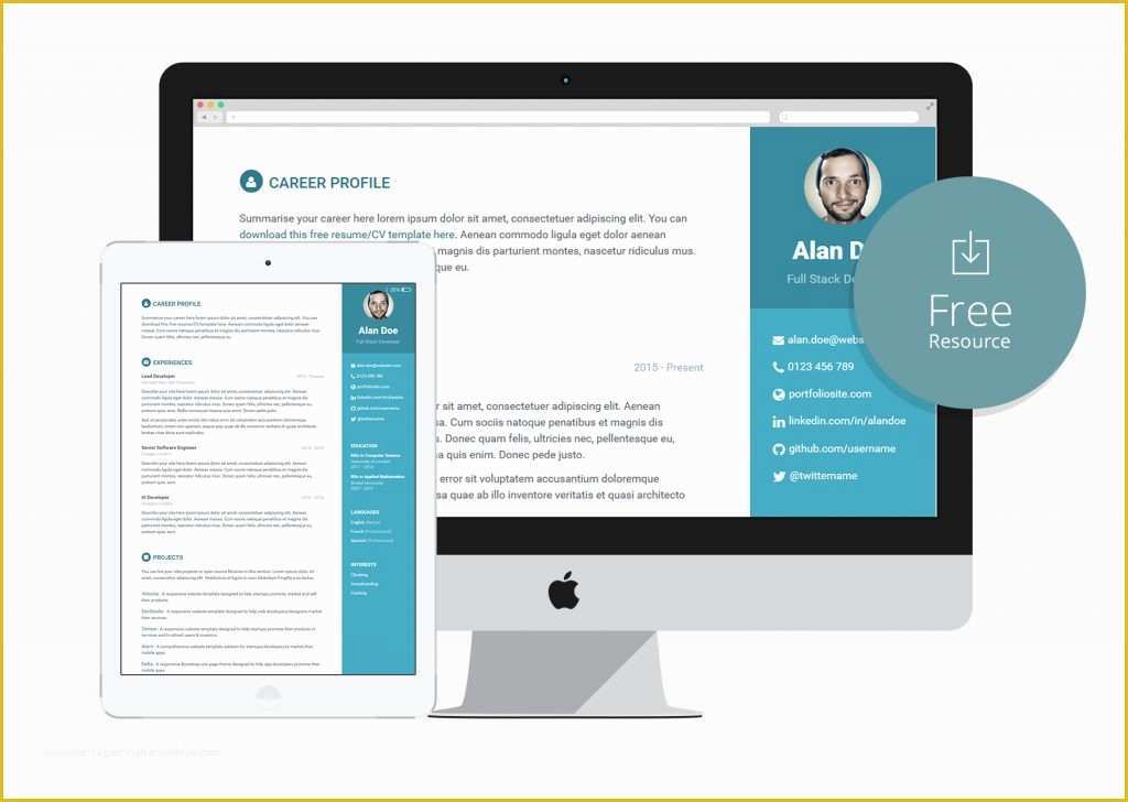 Resume Website Template Free Of 10 Free Bootstrap HTML Line Resume Templates for Cv