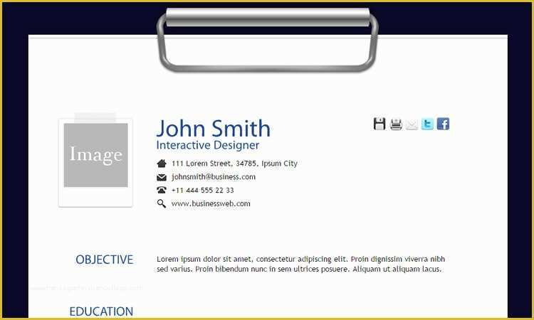 Resume Website Template Free Of 20 Best Free HTML Resume Templates to Download Trendytheme