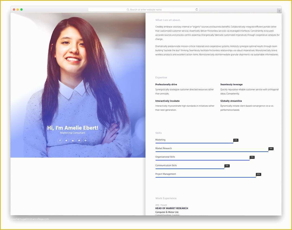 Resume Website Template Free Of 25 Best Free Personal Website Templates for Professionals